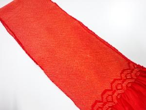 正絹　振袖用　絞り　帯揚げ